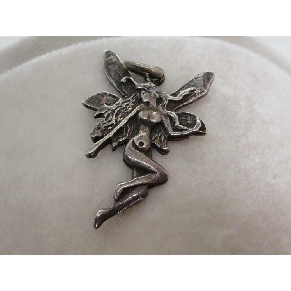 Sterling Silver Fairy Pixie Charm Pendant 925